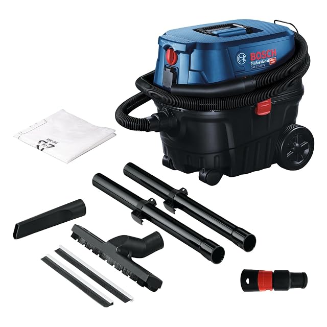 Aspirateur eau et poussière Bosch Professional GAS 12-25 PL avec filtre HEPA et suceur plat, photographie produit