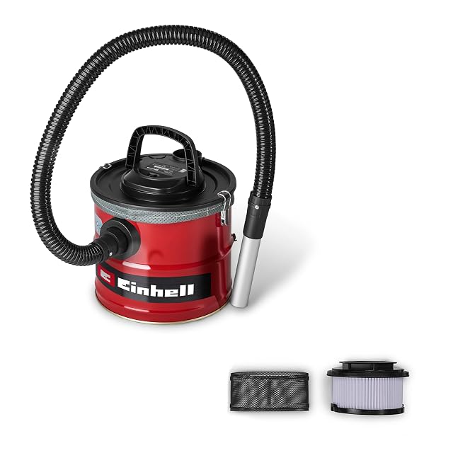 Aspirateur à cendres Einhell TC-AV 1830 D avec cuve acier de 18 litres et tube d'aspiration en aluminium, photographie produit