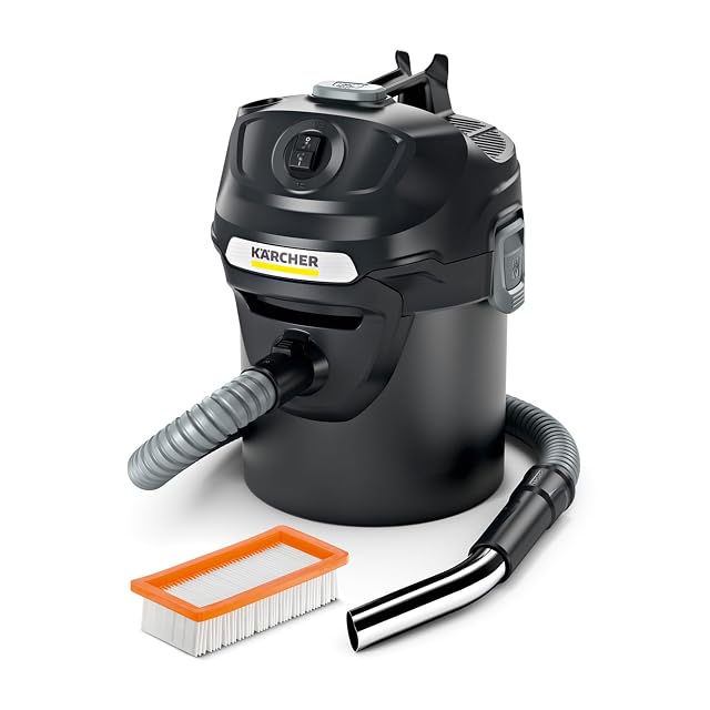 Aspirateur à cendres Kärcher AD 2 avec cuve métallique de 14 litres, photographie produit