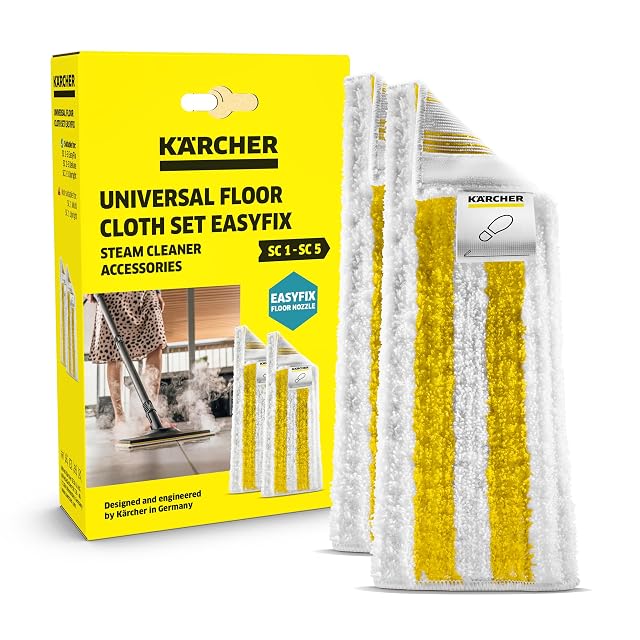 Jeu de deux bandeaux microfibre Kärcher Universal EasyFix, photographie produit