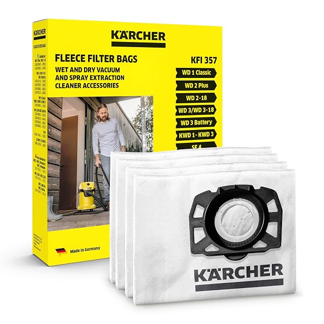 Sacs filtrants en feutre trois couches Kärcher KFI 357, lot de quatre, photographie produit