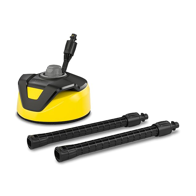 Nettoyeur de terrasse Kärcher T-Racer T 5 avec capot anti-éclaboussures et couronne de brosses, photographie produit