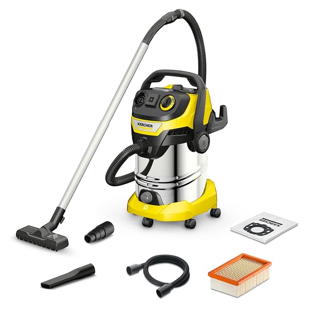Aspirateur eau et poussière Kärcher WD 6 P S V avec câble de 8 m et flexible d'aspiration de 3,5 m, photographie produit