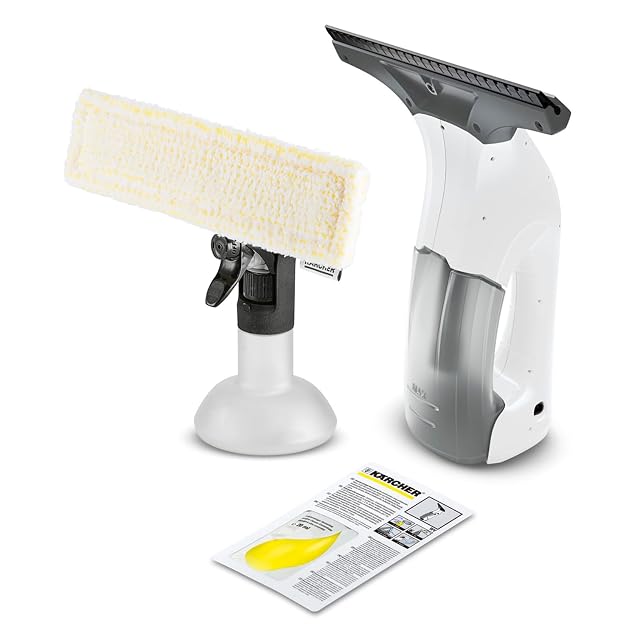 Nettoyeur de vitres Kärcher WV 1 Plus avec pulvérisateur et bonnette microfibre, photographie produit