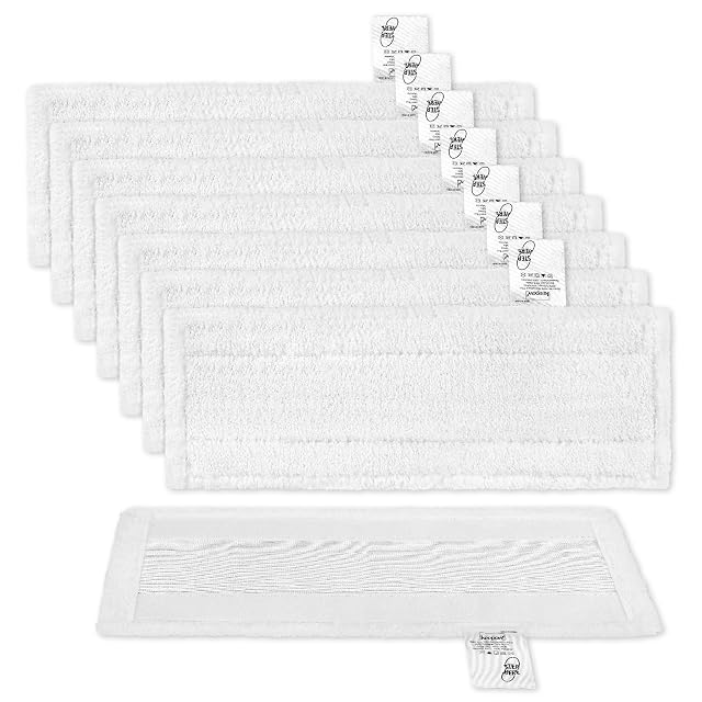 Jeu de huit bandeaux microfibre KEEPOW pour nettoyeurs vapeur Kärcher, photographie produit